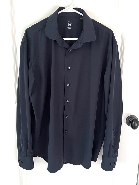 Michael Strahan Other - Michael Strahan Black Long Sleeve Modern Fit Stretch Dress Shirt Men’s XL